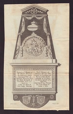 [Monument in the Church of St. Stephen, Walbrook, London for Thomas Wilson, D. D. Rector of the p...