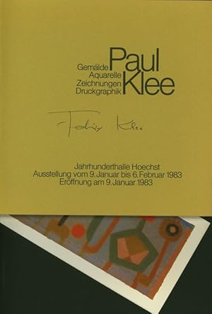 Paul Klee - Gemälde, Aquarelle, Zeichnungen, Druckgraphik. Ausstellung Jahrhunderthalle Hoechst 9...