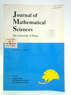 Seller image for Journal of Mathematical Sciences - Vol. 4, No. 2 for sale by World of Rare Books