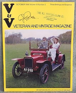 Image du vendeur pour Veteran & Vintage Magazine October 1968 Volume 13 Number 2 mis en vente par Argyl Houser, Bookseller