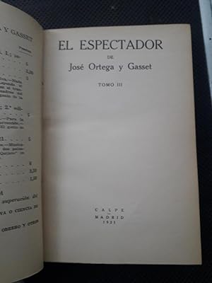 Imagen del vendedor de EL ESPECTADOR TOMO III a la venta por LIBRERIA ANTICUARIO BELLVER MADRID