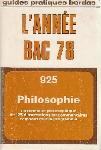 Image du vendeur pour L'ann?e bac 78 : Philosophie - X mis en vente par Book Hmisphres