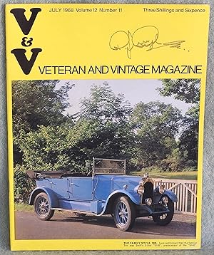 Image du vendeur pour V & V Veteran and Vintage Magazine July 1968 Volume 12 Number 11 mis en vente par Argyl Houser, Bookseller