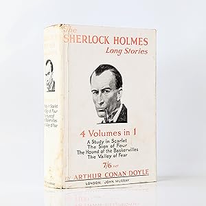 Bild des Verkufers fr The Sherlock Holmes Long Stories: A Study in Scarlet, The Sign of Four, The Hound of the Baskervilles, The Valley of Fear - Four Volumes in One zum Verkauf von Fine Book Cellar Ltd. ABA ILAB PBFA