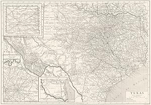 Texas; Inset maps of New Mexico; Part of Northern Texas; Mexico