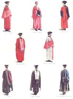 Robes; D.C.L., Oxford; LL.D., Cambridge; D.D., Oxford; D.D., Cambridge; Doctor of Music, Oxford; ...