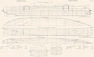Shipbuilding; Fig. 82.-Sheer drawing of H.M.S "Lord Nelson." Sheer plan; Fig. 83.-Sheer drawing o...