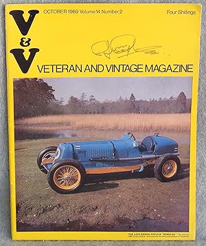 Bild des Verkufers fr V & V Veteran and Vintage Magazine October 1969 Volume 14 Number 2 zum Verkauf von Argyl Houser, Bookseller