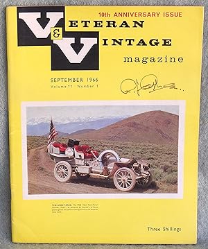 Image du vendeur pour Veteran & Vintage Magazine September 1966 Volume 11 Number 1 - 10th Anniversary Issue mis en vente par Argyl Houser, Bookseller