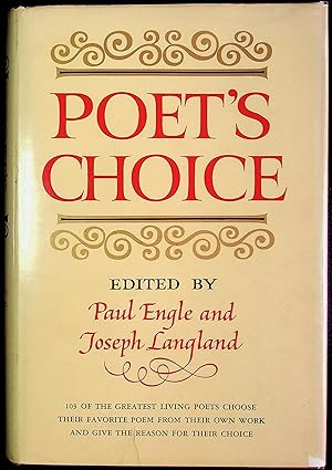 Bild des Verkufers fr Poet's Choice: 103 of the greatest living poets choose their favorite poem from their own works and give the reason for their choice. zum Verkauf von Avenue Victor Hugo Books
