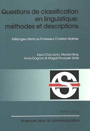 Imagen del vendedor de Questions de classification en linguistique: mthodes et descriptions a la venta por moluna