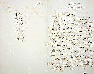 Seller image for Lettre autographe signe  Jules Janin for sale by Librairie Trois Plumes