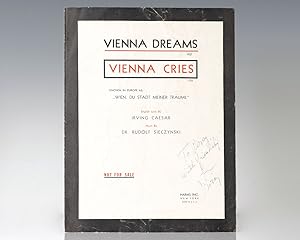 Bild des Verkufers fr Vienna Dreams and Vienna Cries Signed Musical Score. zum Verkauf von Raptis Rare Books