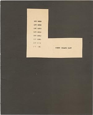 Bild des Verkufers fr Coney Island Baby (Original press booklet for the 1975 album) zum Verkauf von Royal Books, Inc., ABAA