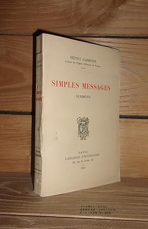 Imagen del vendedor de SIMPLES MESSAGES : Sermons a la venta por Planet's books