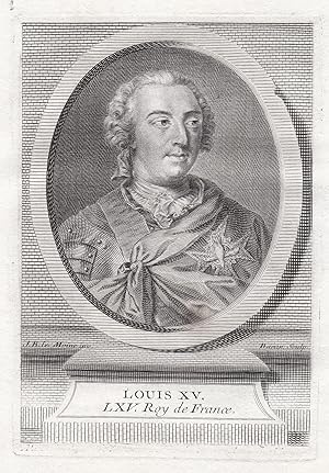 Image du vendeur pour Louis XV." - Ludwig XV (1710-1774) Knig Frankreich Roi France Herzog von Anjou Portrait mis en vente par Antiquariat Steffen Vlkel GmbH