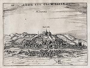"Marpurg" - Marburg Schloss Gesamtansicht Ansicht view