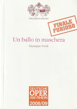 Bild des Verkufers fr Programmheft Giuseppe Verdi UN BALLO IN MASCHERA Premiere 9. Dezember 2006 Duisburg zum Verkauf von Programmhefte24 Schauspiel und Musiktheater der letzten 150 Jahre