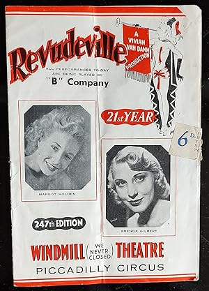 Imagen del vendedor de Revudeville "B Company 247th Edition 1952 Windmill Theatre a la venta por Shore Books