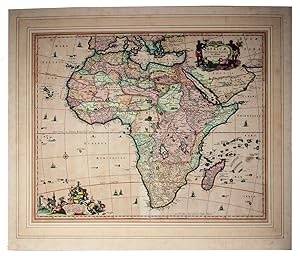 Africae accurata tabula.[Amsterdam], Nicolas Visscher, [ca. 1690?]. Engraved double-page map (ima...