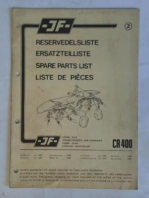 JF-Kreiselwender und Schwader CR 400 Ersatzteilliste 2, gültig ab Jun. 1982, Fabrikationsnr. 1066...