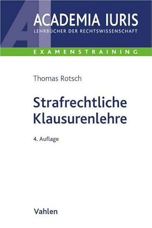 Bild des Verkufers fr Strafrechtliche Klausurenlehre zum Verkauf von Wegmann1855