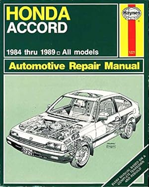 Bild des Verkufers fr Honda Accord 1984 thru 1989 All Models (Haynes Repair Manual) zum Verkauf von Reliant Bookstore