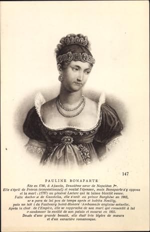 Ansichtskarte / Postkarte Pauline Bonaparte, Portrait