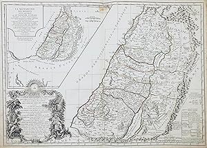 "Carte de la Terre des Hebreux ou Israelites. / La Monarchie des Hebreux sous Salomon, ou le Roya...