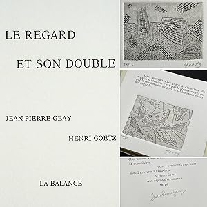 Seller image for Le Regard et Son Double. dition originale. 1 des 25 avec 2 gravures de Goetz. for sale by Librairie  la Demi-Lune