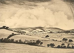 Seller image for After C.R.W. Nevinson ARA (1889-1946) - 1932 Photogravure, South Downs Valley for sale by Sulis Fine Art