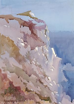 Michael Cadman RI ARCA (1920-2012) - 1999 Watercolour, East Cliffs, Portland