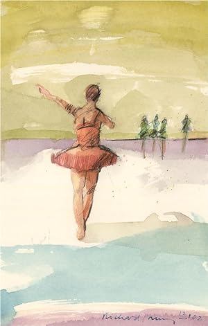 Seller image for Richard J.S. Young - 2002 Watercolour, Outdoor Ballet for sale by Sulis Fine Art