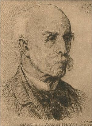 Henri Van Muyden (1860-1936) - 1924 Etching, Portrait Of Etienne Duval