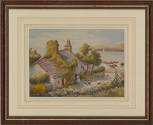 E.F. Ridgway - Mid 20th Century Watercolour, Cottage by the Sea