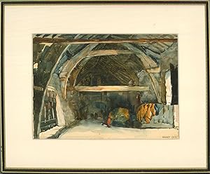 Bild des Verkufers fr Harry Gee - Signed Mid 20th Century Watercolour, Tythe Barn zum Verkauf von Sulis Fine Art