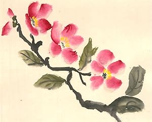 Hu Dongfang - Contemporary Watercolour, Cherry Blossom