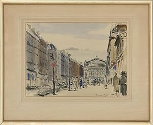 Marc Aynard (1898-1983) - 1955 Watercolour, Parisian Landmark