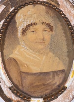 Miniature Early 19th Century Watercolour - Female Portrait