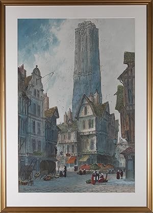 Seller image for Paul Braddon (1864-1938) - Early 20th Century Watercolour, French Street Scene for sale by Sulis Fine Art