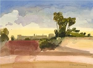 Seller image for Richard J.S. Young - Signed Contemporary Watercolour, Desert Landscape for sale by Sulis Fine Art