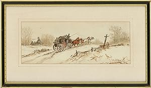 Manner of Charles Cooper Henderson (1803-1877) - Watercolour, Mail Coach