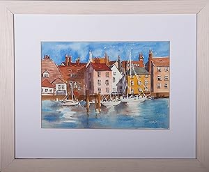 Mitzie Green - Contemporary Watercolour, Whitby Harbour