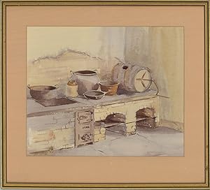 Kathie Edwick - 20th Century Watercolour, The Old Kitchen, Dinton