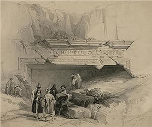 Bild des Verkufers fr Louis Haghe after David Roberts - Lithograph, Entrance to the Tomb of the Kings zum Verkauf von Sulis Fine Art