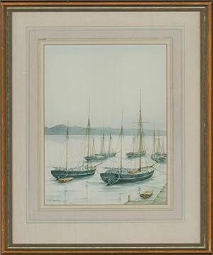 Bild des Verkufers fr C.M. Mounter - Signed Mid 20th Century Watercolour, Fishing Boats zum Verkauf von Sulis Fine Art