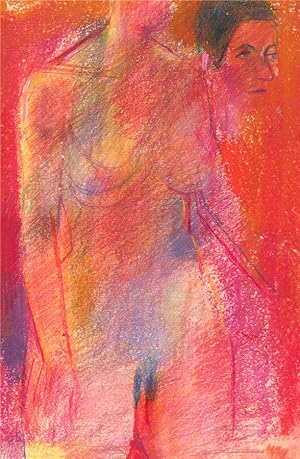 Seller image for John Ivor Stewart PPPS (1936-2018) - 2000 Pastel, Standing Nude for sale by Sulis Fine Art