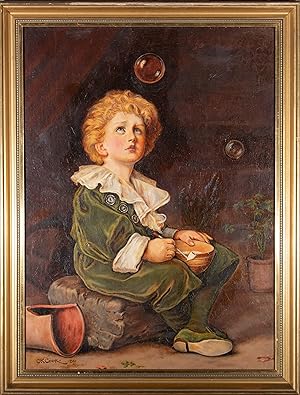 Bild des Verkufers fr C.K. Cook after John Everett Millais (1829-1896) - 1924 Oil, Bubbles zum Verkauf von Sulis Fine Art