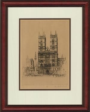 Edward W. Sharland (1884-1967) - Early 20th Century Etching, Westminster Abbey
