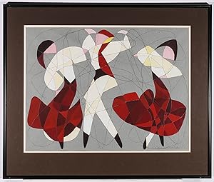 Glenis Sumice - 20th Century Watercolour, Dancing Figures